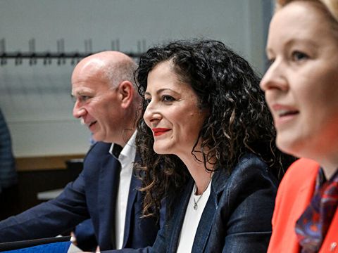Kai Wegner, Cansel Kiziltepe und Franziska Giffey
