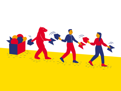 Illustration Moderne Verwaltung Prozesse 3zu4
